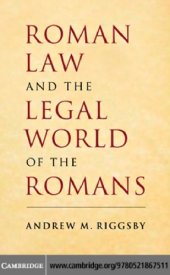 book Roman law and the legal world of the Romans