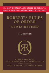 book Robert's rules of order: newly revised ; 11th edition: a new and enlarged edition