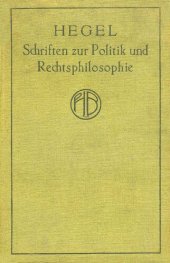 book Schriften zur Politik und Rechtsphilosophie