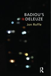 book Badiou''s Deleuze