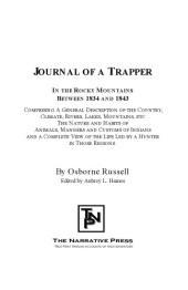 book Journal of a Trapper: In the Rocky Mountains Between 1834 and 1843