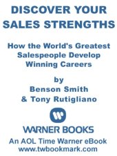 book Discover your sales strengths: how the world's greatest salespeople develop winning careers