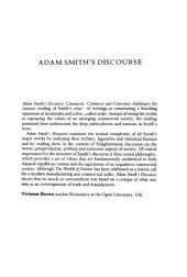 book Adam Smith's discourse: canonicity, commerce and conscience