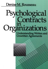 book Psychological contracts in organizations: understanding written and unwritten agreements