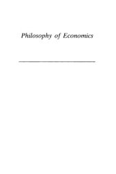 book The Philosophy of Economics: On the Scope of Reason in Economic Inquiry