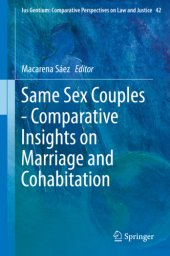 book Same sex couples, comparative insights on marriage and cohabitation