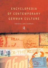 book Encyclopedia of Contemporary German Culture