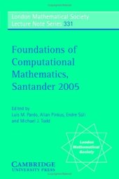 book Foundations of computational mathematics, Santander 2005