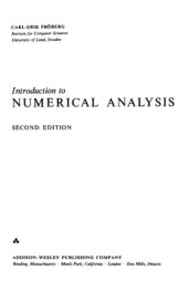 book Introduction to Numerical Analysis