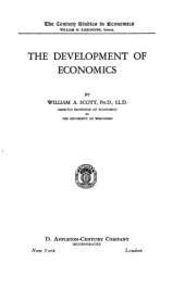 book The development of economics