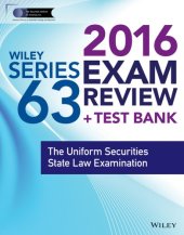 book Wiley series 63 exam review 2016 + test bank: the uniform securities state law examination