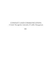 book Conflict and communication: a guide through the labyrinth of conflict management