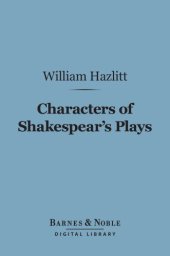 book Characters of Shakespear's Plays