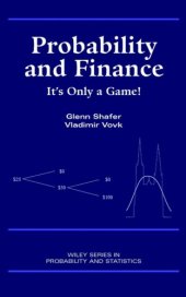 book Probability and finance: it's only a game!