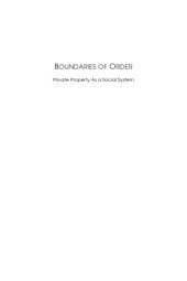 book Boundaries of order: private property as a social system