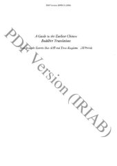 book A Guide to the Earliest Chinese Buddhist Translations: Texts from the Eastern Han 東漢 and Three Kingdoms 三國 Periods