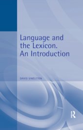 book Language and the lexicon: an introduction