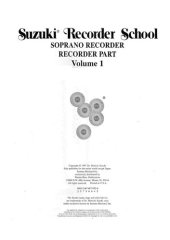 book Suzuki Recorder School (Soprano Recorder), Vol 1: Recorder Part