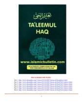 book Taleemul haq: an authentic compilation on the five fundamentals of Islaam