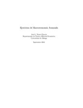 book Ejercicios de macroeconomía avanzada.