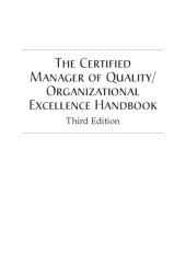 book The certified manager of quality/organizational excellence handbook