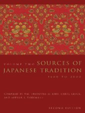 book Sources of Japanese tradition. Vol. 2