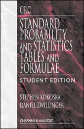 book CRC Standard Probability and Statistics Tables and Formulae, Student Edition