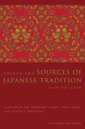 book Sources of Japanese tradition. Volume two, 1600-2000