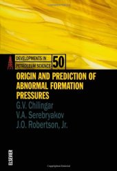 book Origin and Prediction of Abnormal Formation Pressures