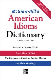 book McGraw-Hill's Dictionary of American Idioms Dictionary