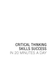 book Critical thinking skills success in 20 minutes a day