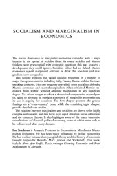 book Socialism and Marginalism in Economics 1870 - 1930