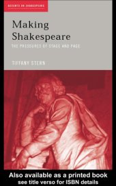 book Making Shakespeare: From Stage to Page