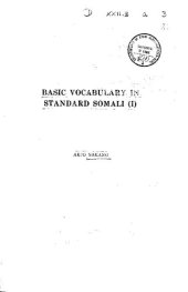 book Basic vocabulary in Standard Somali (I)