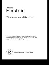 book The Meaning of Relativity