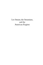 book Leo Strauss, the Straussians, and the American regime