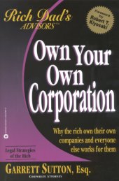 book Rich Dad's Advisors: Own Your Own Corporation