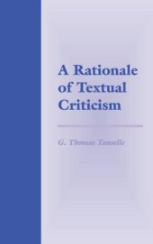 book A Rationale of Textual Criticism