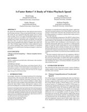 book Is faster better?: a study of video playback speed