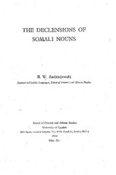 book The declension of Somali nouns