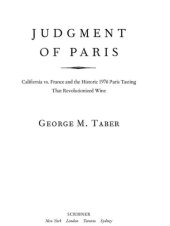 book Judgment of Paris: California vs. France and the historic 1976 Paris tasting that revolutionized wine