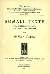 book Somali-Texte und Untersughuncen zur Somali-Lautlehre