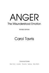 book Anger: The Misunderstood Emotion