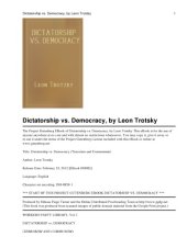 book Dictatorship vs. democracy (Terrorism and communism) a reply to Karl Kautsky, by Leon Trotsky [pseud.] With a preface by H.N. Brailsford, and a foreword by Max Bedact