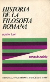 book Historia de la filosofía romana