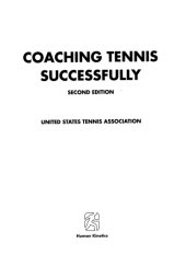 book Coaching tennis successfully