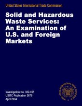 book Solid and hazardous waste services: an examination of U.S. and foreign markets