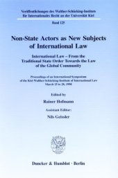 book Non-state actors as new subjects of international law