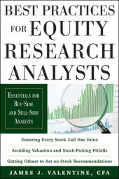 book Best Practices for Equity Research Analysts: Essentials for Buy-Side and Sell-Side Analysts