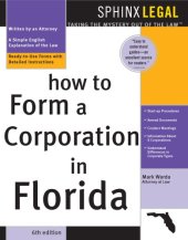 book How to form a corporation in Florida